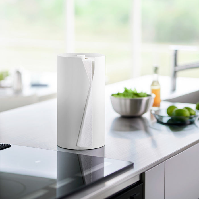 Yamazaki Tower Keukenrolhouder rond - Wit