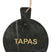 J-Line snijplank Tapas Rond Marmer - steen - zwart|goud