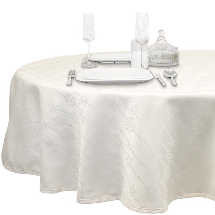 Unique Living - Tafelkleed Raula - 180x180cm - Wit