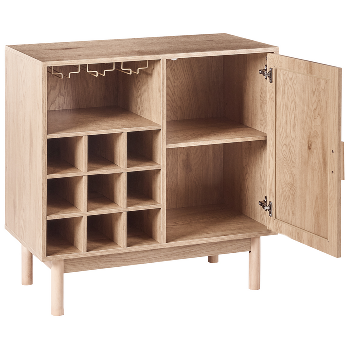 Beliani - COSTELLO - Wijnkast - Lichtbruin - Vezelplaat