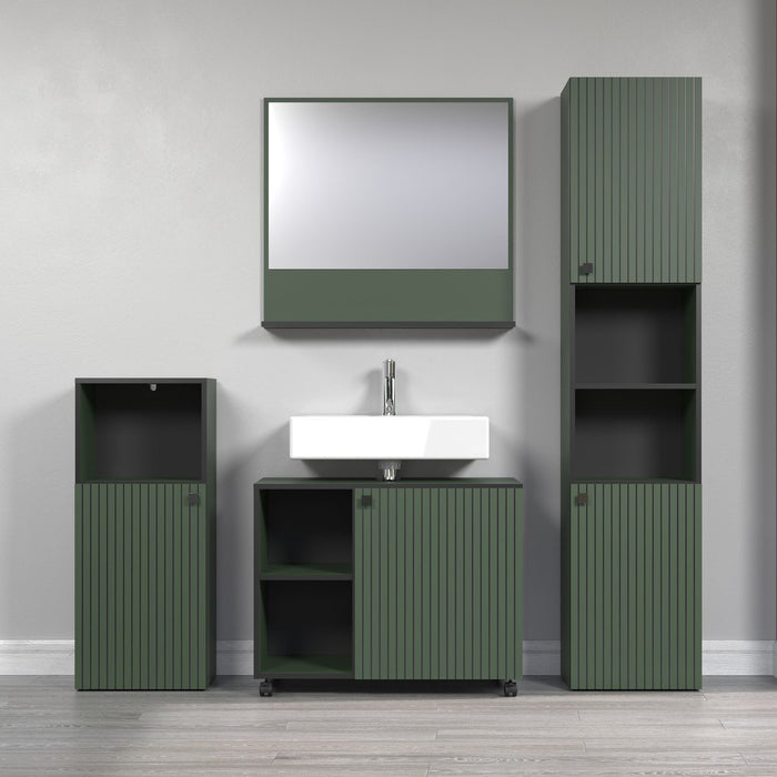 Calicosy - Onderkast met wielen, 1 deur en 2 open PUREBLISS - H64 cm