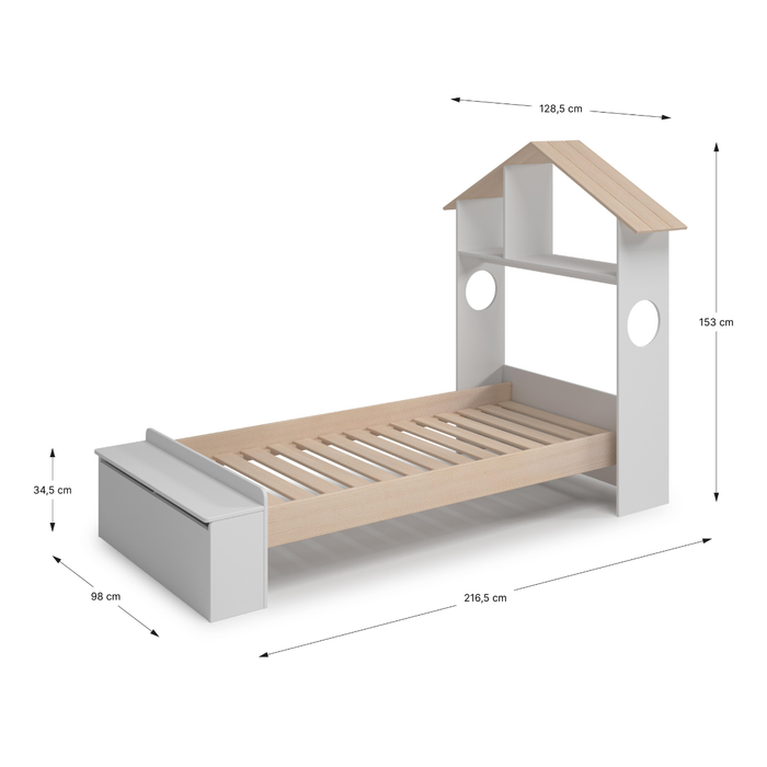 Calicosy - AMAYA-bed - B216,5 cm - Groente