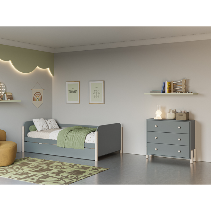 Calicosy - DAPHNE-bed - B198,5 cm - Groente