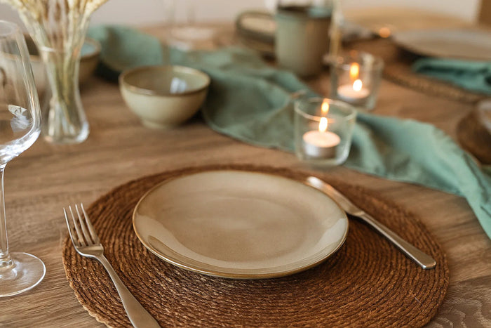 Cookinglife Ontbijtborden | Dessertborden Sabi Beige ø 21 cm - 6 Stuks