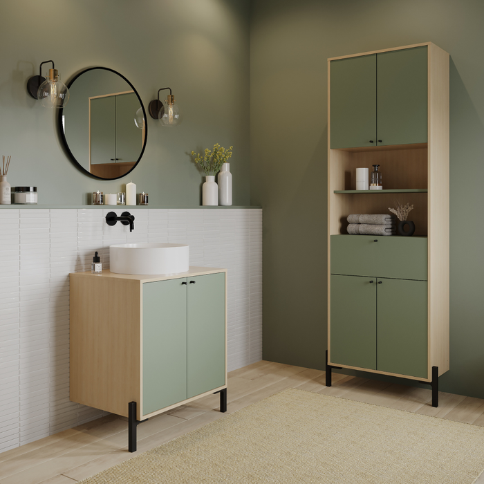 Calicosy - ELISA Wastafelonderkast met 2 deuren - H77,5 cm