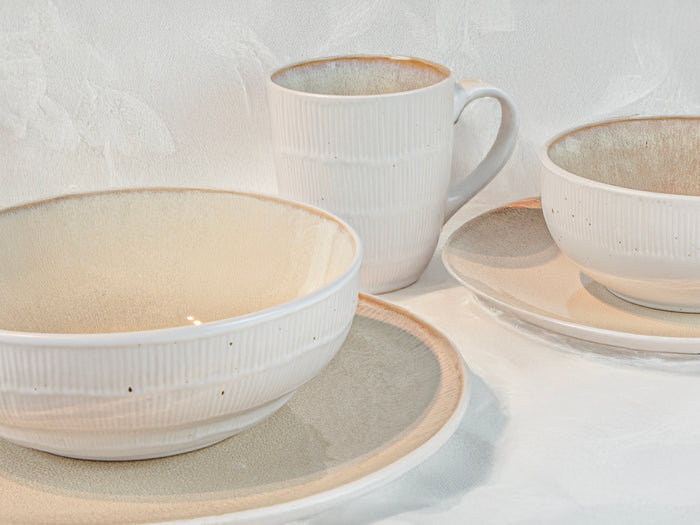 Cookinglife Ontbijtborden | Dessertborden Nola Sand ø 21 cm - 6 Stuks