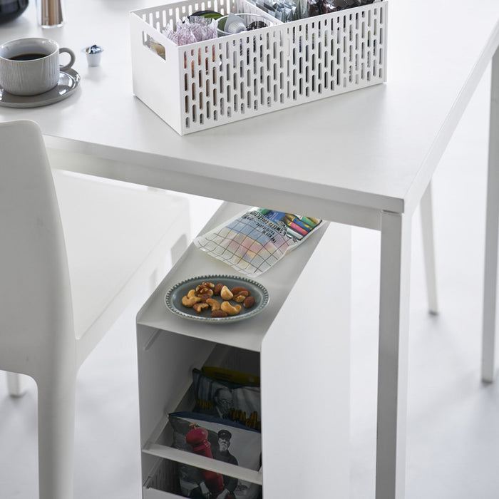 Yamazaki Tower Opbergmanden op wielen 3-laags - Wit