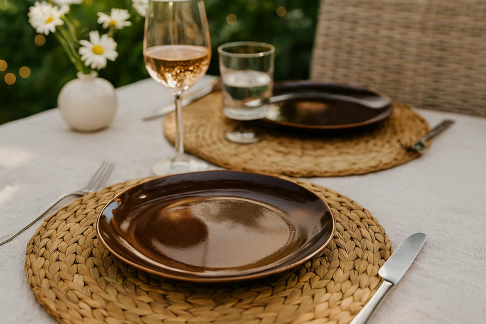 Cookinglife Dinerborden Sabi Bruin ø 26 cm - 6 Stuks