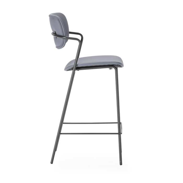 Calicosy - Set 2 barkrukken MAIKA - H66 cm - Zwart metaal