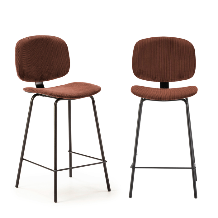 Calicosy - Set van 2 krukken in ribfluweel ARUS - H65 cm