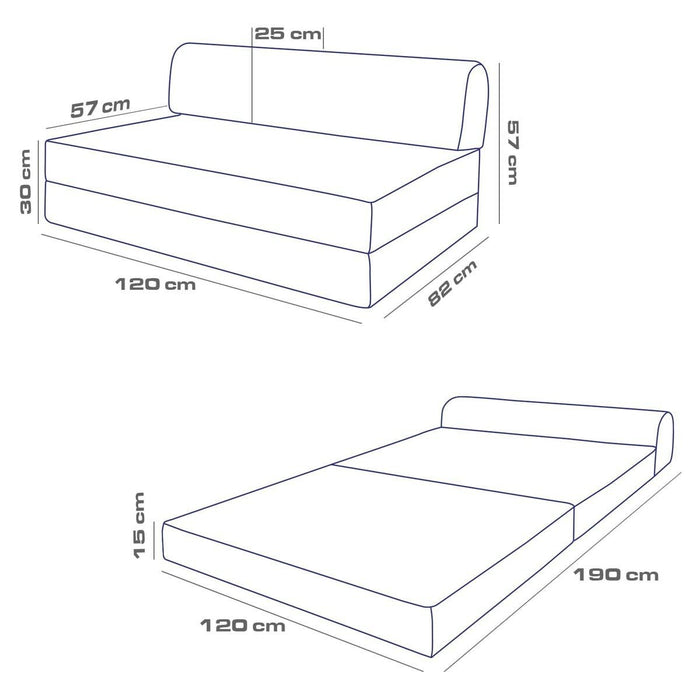 Calicosy - Sofa - B120 cm - Grijs