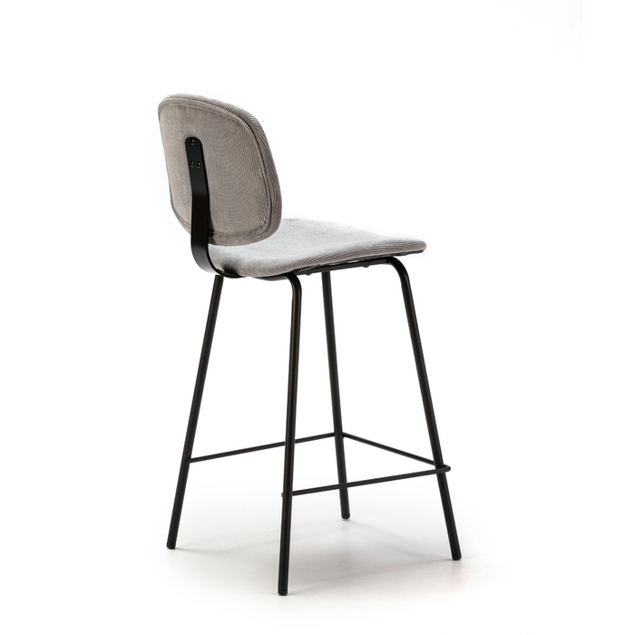 Calicosy - Set van 2 krukken in ribfluweel ARUS - H65 cm - Grijs