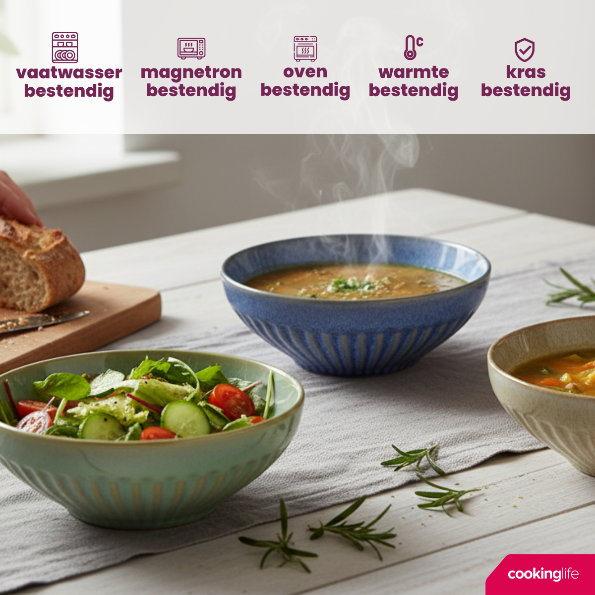 Cookinglife Soepkommen | Kommen Aqua Maris ø 16.5 cm - 6 Stuks