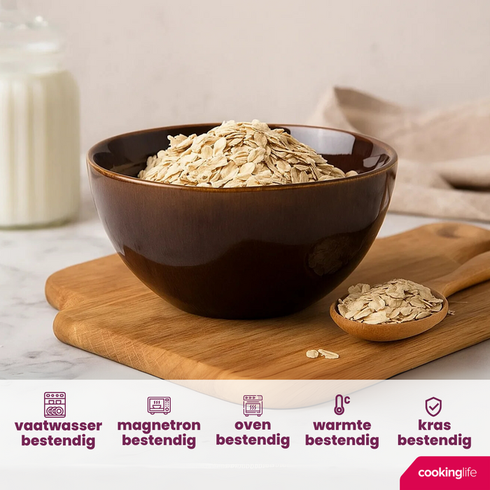 Cookinglife Soepkommen | Kommen Sabi Bruin ø 15 cm - 6 Stuks