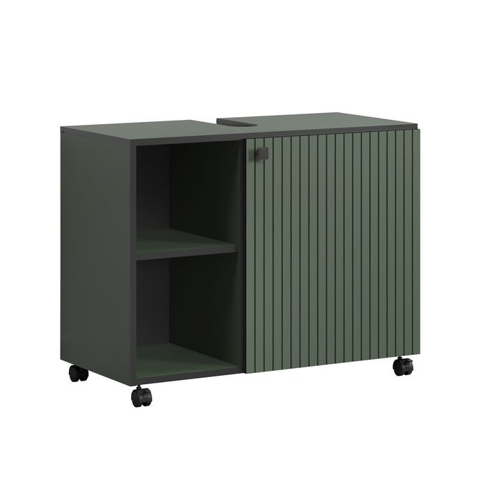 Calicosy - Onderkast met wielen, 1 deur en 2 open PUREBLISS - H64 cm