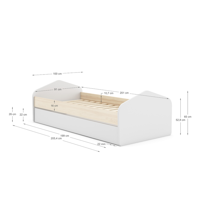 Calicosy - LEONIE bed - B205.4 cm - Groente