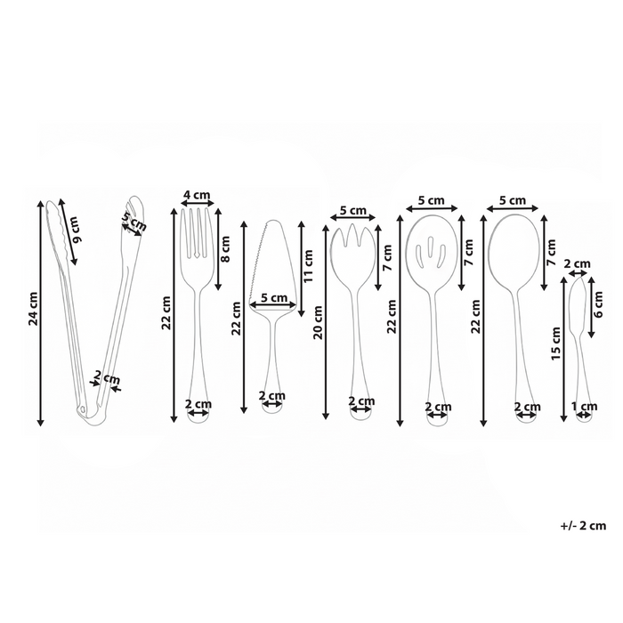 Beliani - ZITI - Bestekset 7-delig - Zilver - RVS