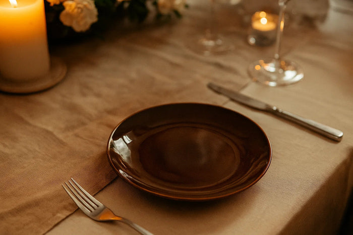 Cookinglife Ontbijtborden | Dessertborden Sabi Bruin ø 21 cm - 6 Stuks