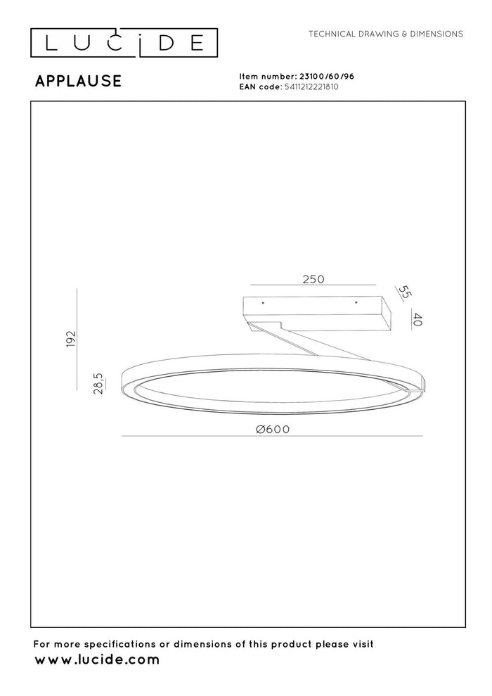 Lucide Premium APPLAUSE Plafonnière - Koffie