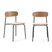 Calicosy - Set 2 stoelen ADRIANA - L46 cm - Stof & metaal