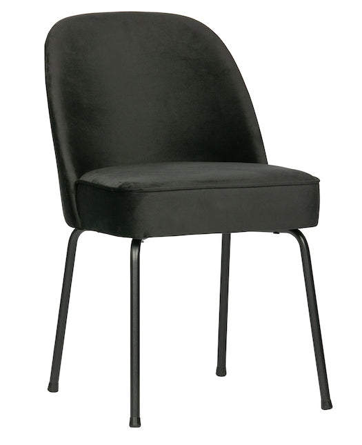 WOOOD Vogue Eetkamerstoel - Fluweel - Zwart