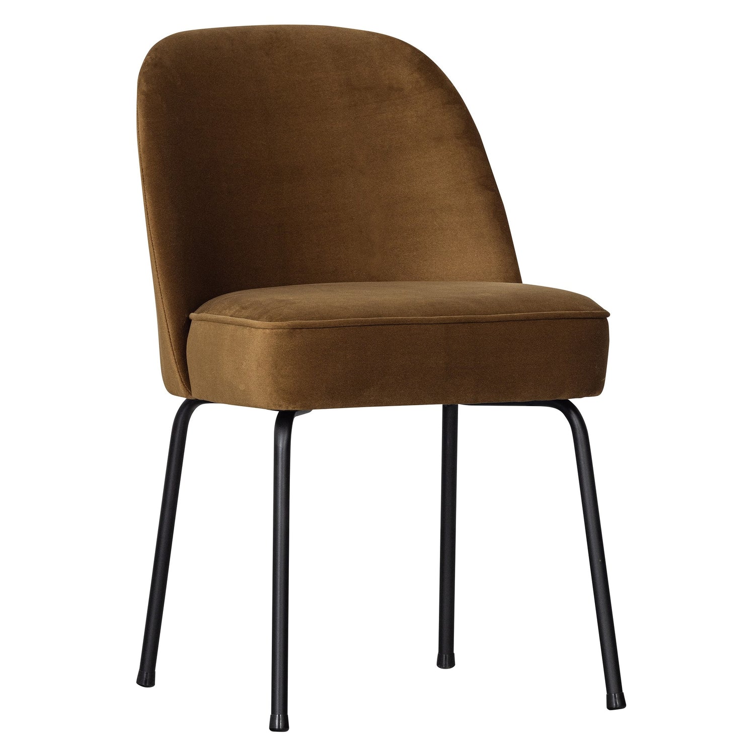 WOOOD Vogue Eetkamerstoel - Fluweel - Honinggeel