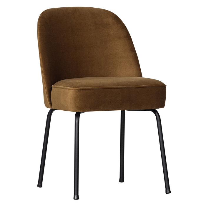 WOOOD Vogue Eetkamerstoel - Fluweel - Honinggeel