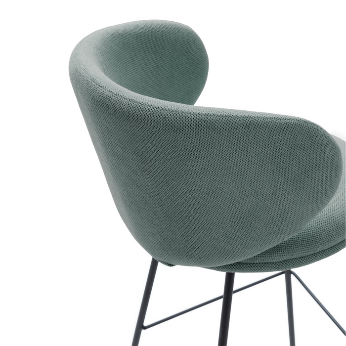 Calicosy - Set van 2 krukken in stof met zwarte RUSH - H65 cm