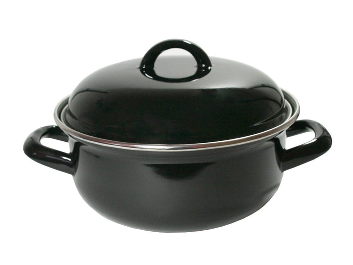 Cookinglife Emaille Braadpan Cooking Zwart - ø 22 cm | 2 Liter