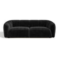4-zits bank van zwart fluweel