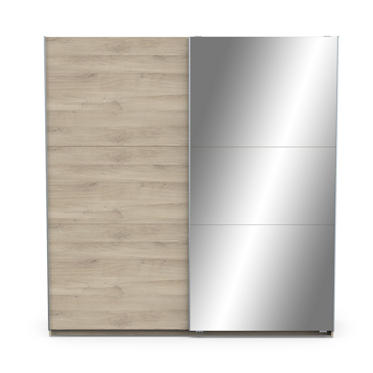 Calicosy - Kast met 2 schuifdeuren en spiegel Ghost - H203 cm -