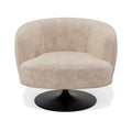 Donkerbeige chenille fluwelen draaifauteuil