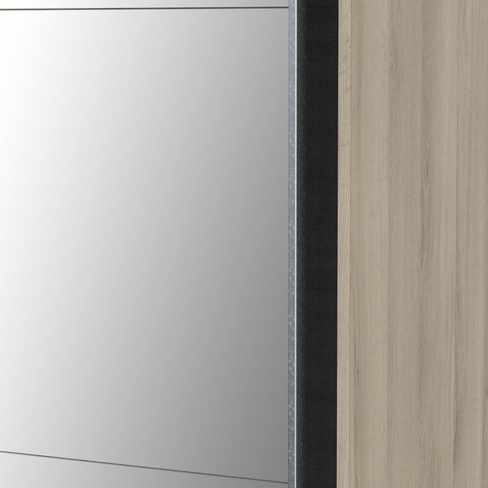 Calicosy - Kast met 2 schuifdeuren en spiegel Ghost - H203 cm -
