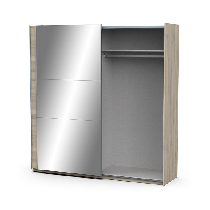 Calicosy - Kast met 2 schuifdeuren en spiegel Ghost - H203 cm -