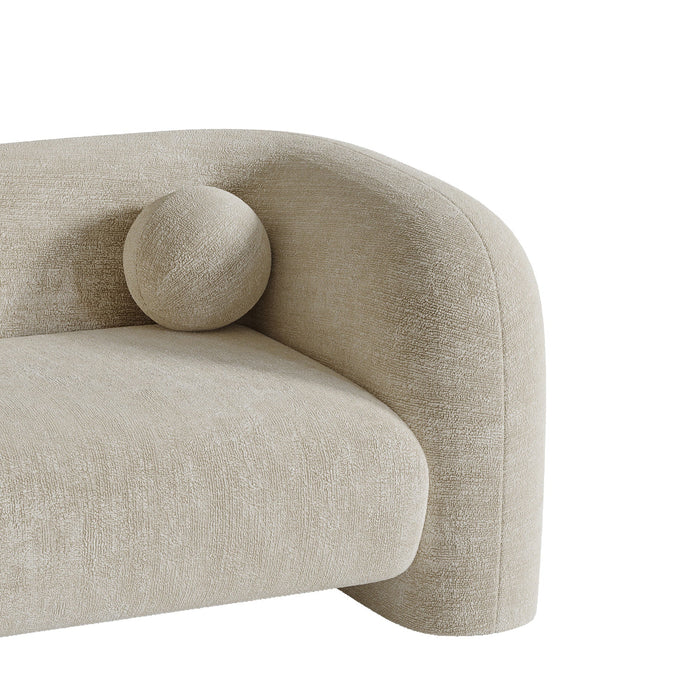 2-zits fluwelen bank met crèmepatroon 168cm