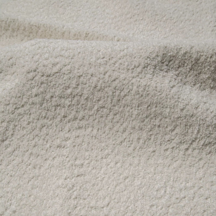 Linker 5-zitsbank, crèmekleurige boucléstof, 310 cm