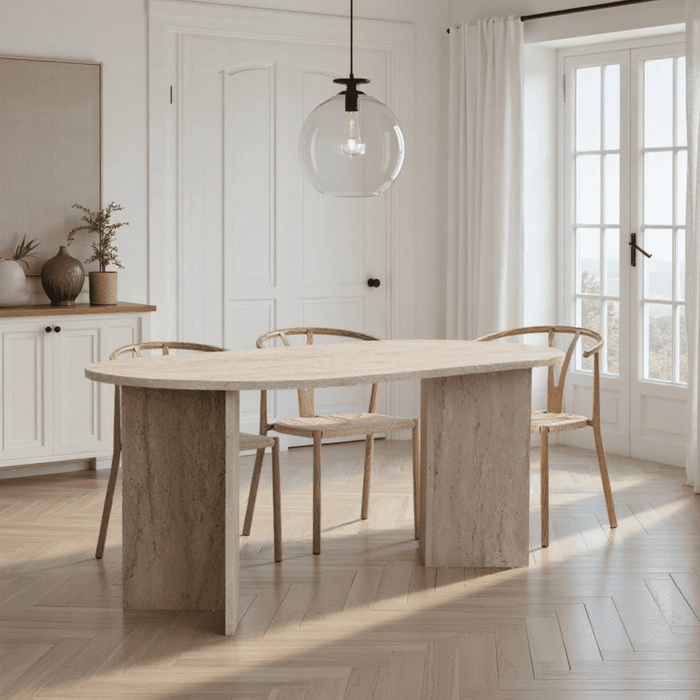 Calicosy - Eettafel met afgeronde randen L180 cm - SABLE