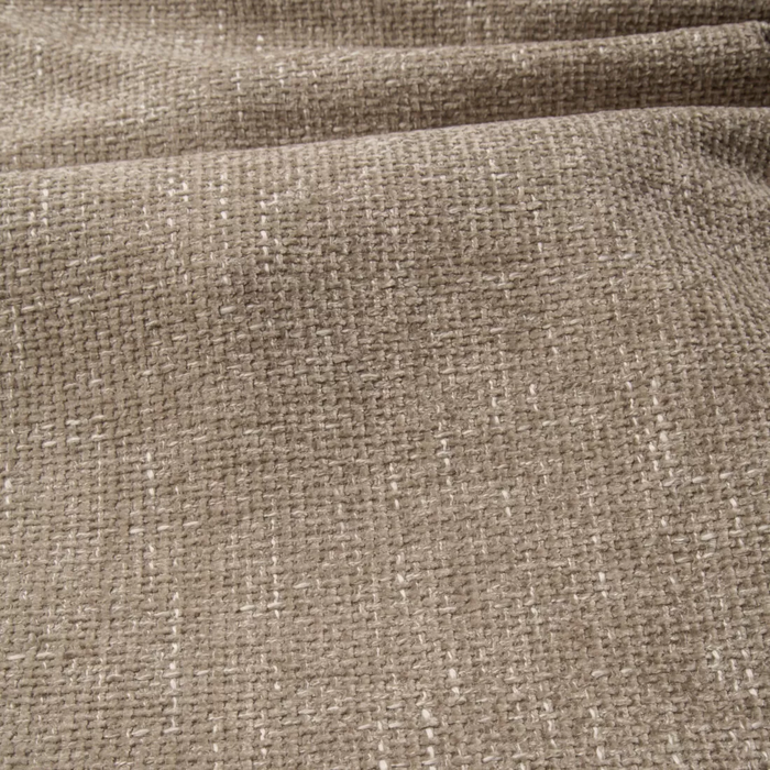 Hoekbank met slaapfunctie rechts, 4 zitplaatsen, beige geweven fluweel