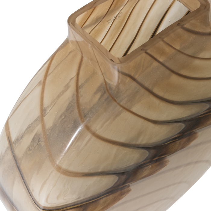 WOOOD Norbert Vaas - Handgevormd - Glas - Bruin - 26x25x8