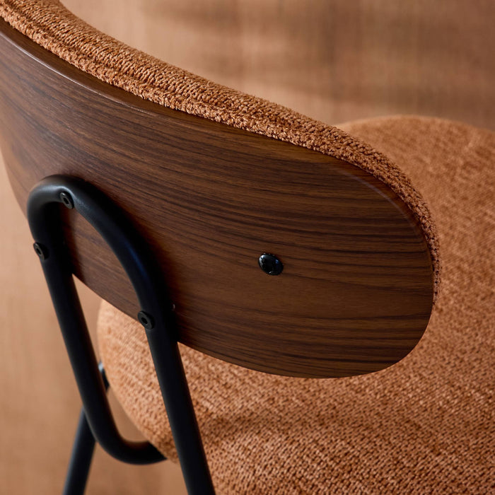 sweeek - Barkruk waterafstotende stof, zwarte metalen poten (set van