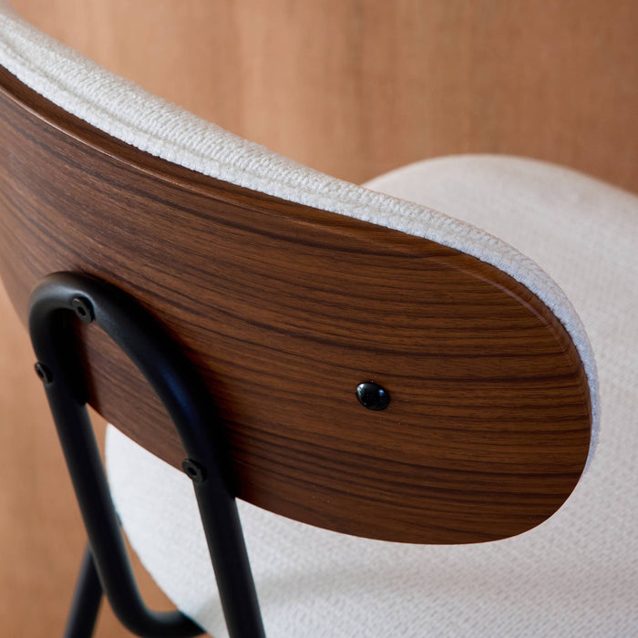 sweeek - Barkruk waterafstotende stof, zwarte metalen poten (set van