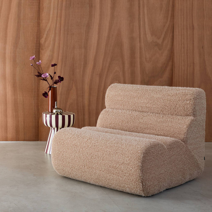 sweeek - Stoffen fauteuil effect alpaca 1 zitplaats