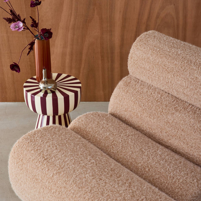 sweeek - Stoffen fauteuil effect alpaca 1 zitplaats