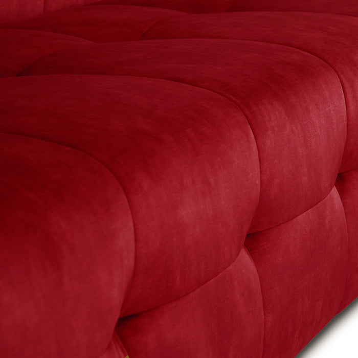 by fonQ Wies 4,5-zits Hoekbank Rechts - Fluweel - Wijnrood