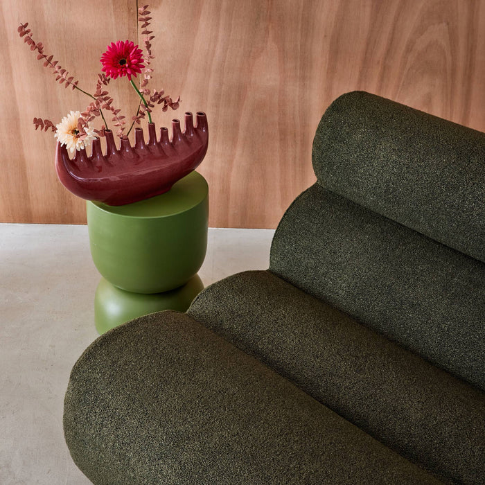 sweeek - Stoffen fauteuil getextureerde bouclé 1 zitplaats