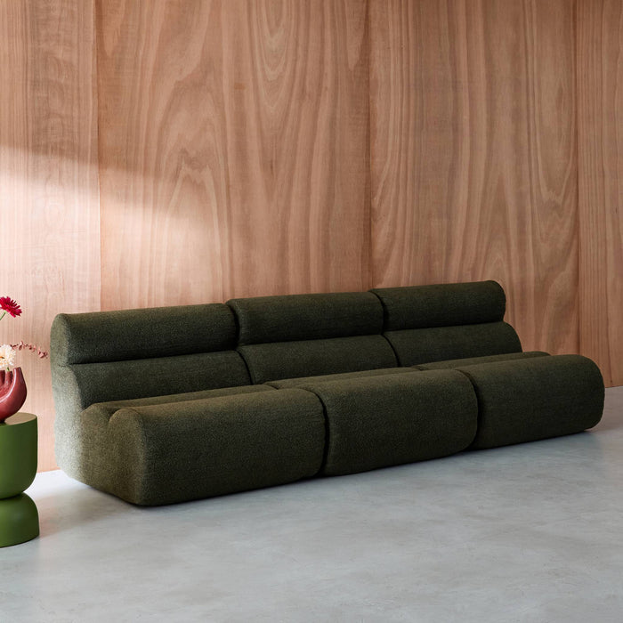 sweeek - Stoffen fauteuils getextureerde bouclé 1 zitplaats (set van