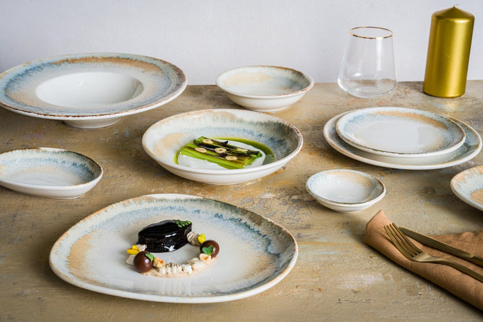 Bonna Gebaksbord - Knidos - Porselein - 23 cm - set van 6