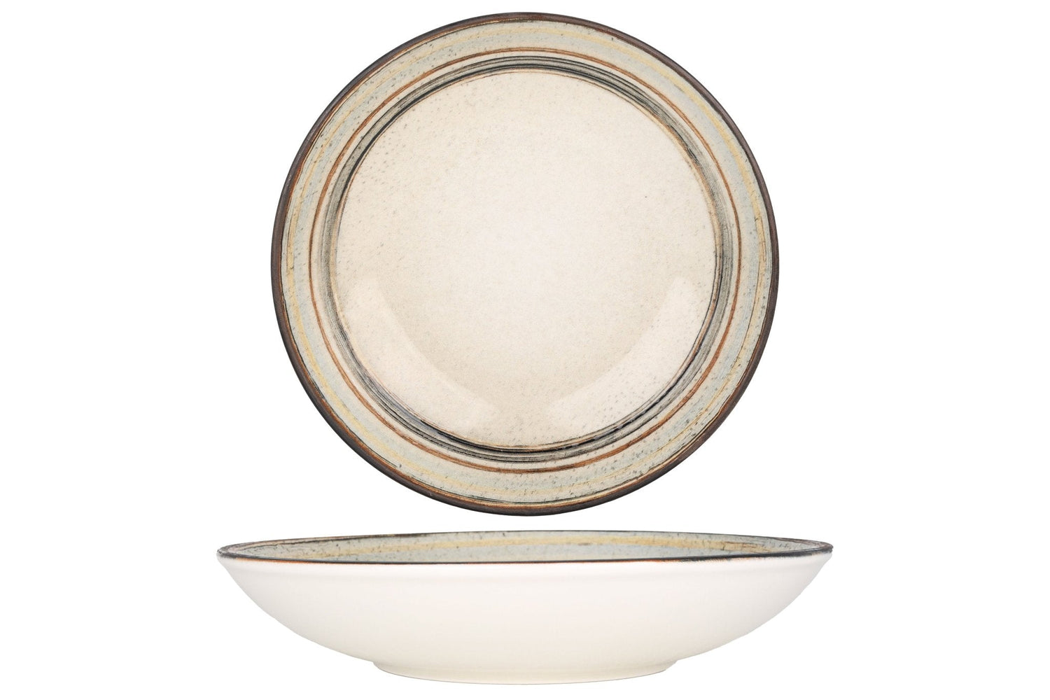 Bonna Diep bord - Cortado - Porselein - 25 cm (1300cc) - set van 6