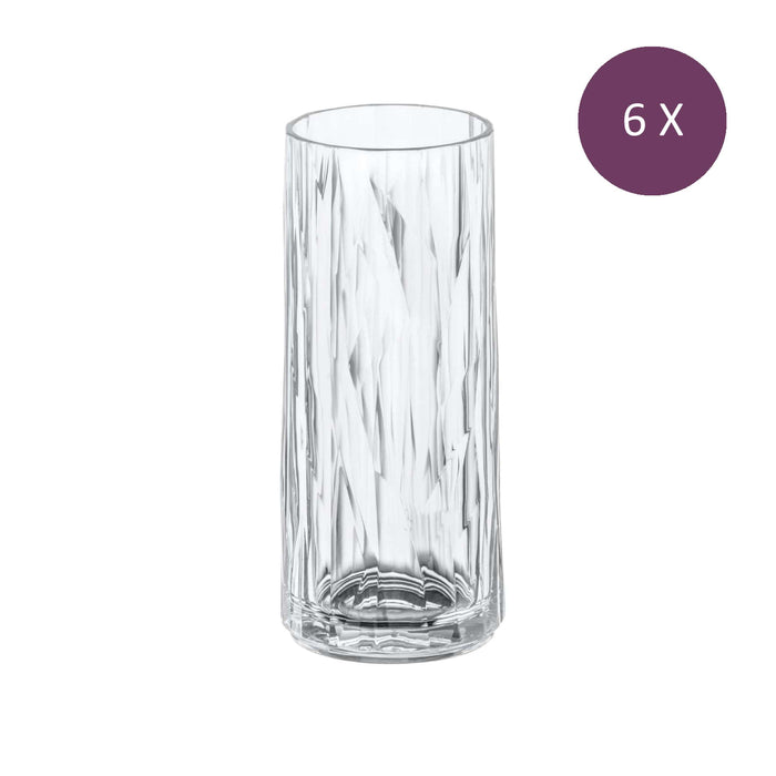 Koziol - Superglas Club No. 03 Longdrinkglas 250 ml Set van 6 Stuks
