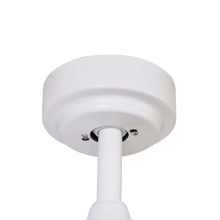 QAZQA Smart plafondventilator wit met hout print 132cm incl. LED